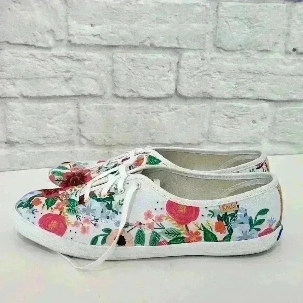 Keds x Rifle Paper Company Floral Sneakers Shoes  Sz 10 - Picture 6 of 14